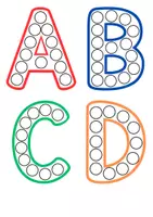 Vista previa - Manualidades / Dibujos para colorear - Abecedario Pop It - página 2