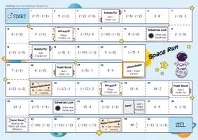 Vorschau - Spiele - Multiplikation negativer Zahlen - Brettspiel (Mathematik) - Seite 1