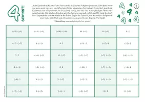 Vorschau - Arbeitsblätter - Multiplikation rationaler Zahlen - Spiel (Vier gewinnt) - Seite 1