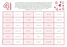 Vorschau - Arbeitsblätter - Multiplikation rationaler Zahlen - Spiel (Vier gewinnt) - Seite 3
