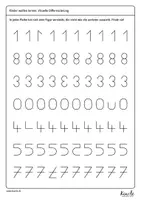 Vorschau - Arbeitsblätter - 6 und 9 unterscheiden – Visuelle Differenzierung - Seite 1