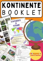 Vorschau - Arbeitsblätter - Kontinente und Ozeane: Booklet zum Ausarbeiten der einzelnen Kontinente - Deckblatt