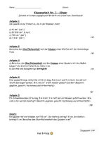 Vorschau - Arbeitsblätter - Klassenabeit - Würfel und Quader (Ao, V, Volumeneinheiten, Schrägbild) + NTA Version - Deckblatt