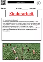 Vorschau - Merkblätter - Kinderarbeit - umfassend erklärt - Deckblatt