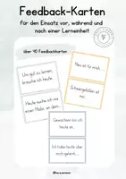 Vorschau - Merkblätter - Feedbackkarten mit Satzanfängen - Deckblatt