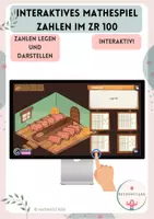 Vorschau - Spiele - Interaktives Mathespiel - Quiz - Zahlenraum 100 - Zahlen legen und darstellen - Dienes Material 🐄🐖🐔 - Seite 3