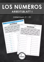 Vorschau - Arbeitsblätter - Los números - Arbeitsblatt 1 (Zahlenraum 0 - 20) - Deckblatt