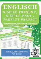 Vorschau - Arbeitsblätter - Englisch: Simple Present, Present Perfect oder Simple Past - auch interaktiv - Deckblatt
