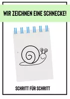 Vorschau - Arbeitsblätter - Schritt für Schritt - Wir zeichnen eine Schnecke! - Deckblatt