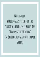 Vorschau - Arbeitsblätter - Writing a Speech for the Shadow Children's Rally in "Among the Hidden" - Deckblatt
