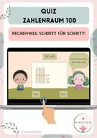 Vorschau - Arbeitsblätter - Interaktives Quiz⭐Addition ZE + E mit ZÜ im Zahlenraum 100 - Tafelbild Pdf Einführung - Seite 3