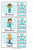 Vorschau - Stationenlernen - Silben schwingen Winter - Klammerkarten - Seite 3