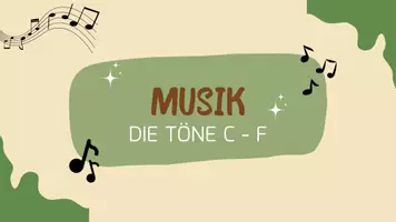 Vorschau - Unterrichtsreihen - Töne c - f - Notenlehre 3. Einheit - Seite 1
