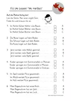 Vorschau - Arbeitsblätter - Fit im Lesen: "Im Herbst" Leseverständnis - Seite 1