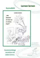 Vorschau - Mal- und Bastelvorlagen - Cover / Ausmalbild - Lernen lernen - Deckblatt