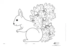 Vorschau - Mal- und Bastelvorlagen - Herbst *BE* Eichhörnchen zeichnen und Ausmalbilder Mandala - Seite 2