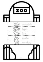 Vista previa - Manualidades / Dibujos para colorear - ZOO ANIMALS FLIPBOOK - página 1