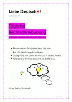 Vorschau - Arbeitsblätter - Rechtschreibung Tägliche Übung - Deckblatt