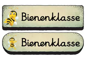 Vorschau - Bildkarten - Buttons - Biene für die Bienenklasse - Seite 1