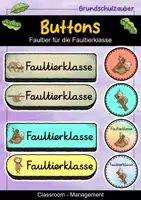 Vorschau - Bildkarten - Buttons - Faultier für die Faultierklasse - Deckblatt
