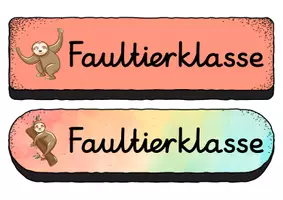 Vorschau - Bildkarten - Buttons - Faultier für die Faultierklasse - Seite 3