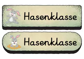 Vorschau - Bildkarten - Buttons - Hase für die Hasenklasse - Seite 1