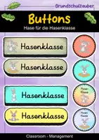 Vorschau - Bildkarten - Buttons - Hase für die Hasenklasse - Deckblatt