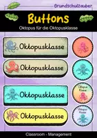 Vorschau - Bildkarten - Buttons - Oktopus für die Oktopusklasse - Deckblatt