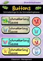 Vorschau - Bildkarten - Buttons - Schmetterlinge für die Schmetterlingklasse - Deckblatt
