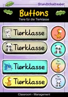 Vorschau - Bildkarten - Buttons - Tiere für die Tierklasse - Deckblatt