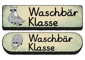 Vorschau - Bildkarten - Buttons - Waschbär für die Waschbärklasse - Seite 1