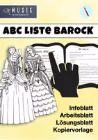 Vorschau - Arbeitsblätter - MUSIK 🎶 Barock ABC Liste • Musik Sekundarstufe - Deckblatt