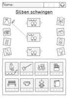 Vorschau - Arbeitsblätter - Silben und Vokale (schwingen, lesen, schreiben) Druckschrift - Seite 2