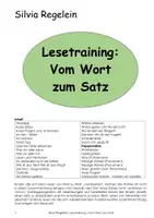 Vorschau - Arbeitsblätter - Treppensätze, aus: Lesetraining: Vom Wort zum Satz - Deckblatt