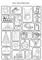 Vorschau - Mal- und Bastelvorlagen - Mein Adventkalender (lesen/malen) - Seite 3