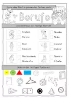Vorschau - Anderer Materialtyp - Berufe - Kopiervorlage 1. Klasse - Seite 1