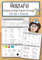 Vorschau - Anderer Materialtyp - Berufe - Kopiervorlage 1. Klasse - Deckblatt