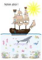 Vorschau - Poster - Noten ahoi! Notenskala mit Unterwasserwelt - Deckblatt