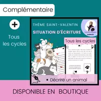 Aperçu - Feuilles d'exercices - Compréhension de Lecture Saint Valentin Récit - Page 3