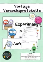 Vorschau - Arbeitsblätter - Vorlage Versuchsprotokoll - Dot-Dudes - Deckblatt