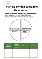 Vista previa - Hojas de trabajo - Reto dieta saludable 2000kcal - página 1