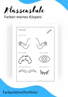 Vorschau - Unterrichtsreihen - Kindergarten Portfolioseite "Meine Farben" - Deckblatt
