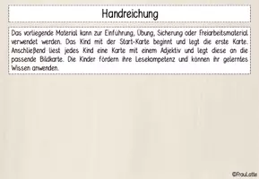 Vorschau - Bildkarten - Adjektive Domino - Seite 1