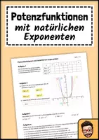 Vorschau - Arbeitsblätter - Potenzfunktionen mit natürlichen Exponenten - Seite 3