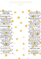 Vorschau - Mal- und Bastelvorlagen - Eltern-Adventskalender 3 Versionen (mit Gutscheinen und Poster) - Seite 1