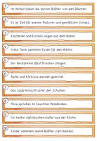 Vorschau - Aufgabenkarten - Satzwerkstatt Herbst / Groß- und Kleinschreibung - Seite 1