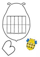 Vorschau - Mal- und Bastelvorlagen - Papierweben Vorlage Biene - Deckblatt