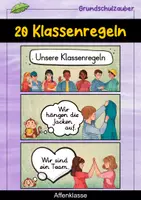 Vorschau - Poster - 20 Klassenregeln - Affe für die Affenklasse (Grundschule) - Deckblatt
