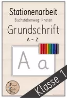Vorschau - Aufgabenkarten - Buchstabenweg Station Kneten - Deckblatt