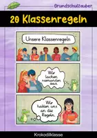 Vorschau - Poster - 20 Klassenregeln - Krokodil für die Krokodilklasse (Grundschule) - Deckblatt